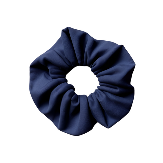 Navy Cotton Scrunchie