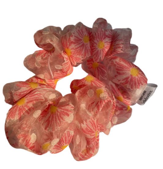 Red Flowers Organza