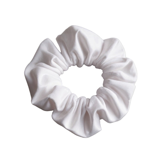 White Cotton Scrunchie
